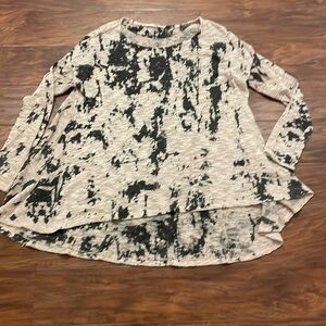 Black and Tan Hi Low Sweater